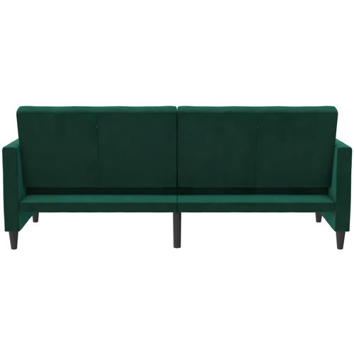 Celine - Canapé-lit 3 Places En Velours Vert Foncé