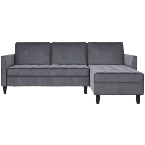 Presley - Canapé-lit 3 Places Avec Rangement En Velours Anthracite