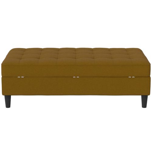 Presley - Pouf Avec Rangement En Lin Curry