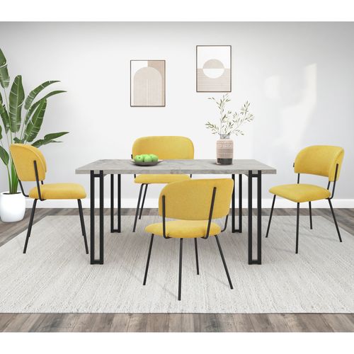 Claudia-chaise De Salle à Manger 2 Pk Curry Belfast Fabric