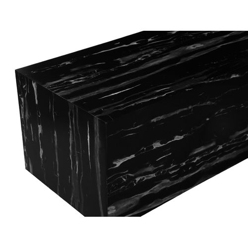 Vito-table Basse En Effet Marbre Gris Noir