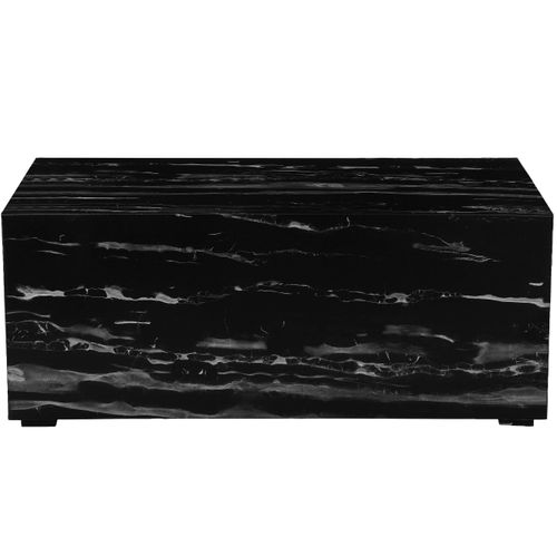 Vito-table Basse En Effet Marbre Gris Noir