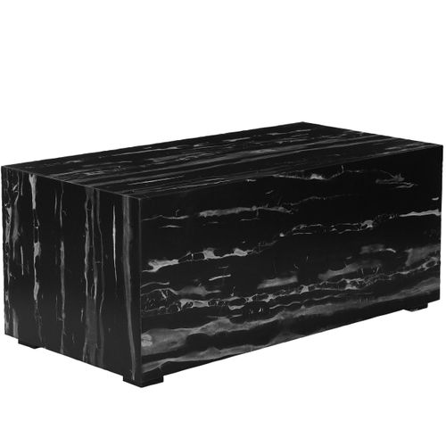 Vito-table Basse En Effet Marbre Gris Noir