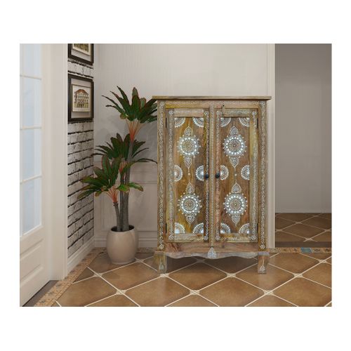 Sharma-buffet Avec 2 Portes En Manguier Brun Clair