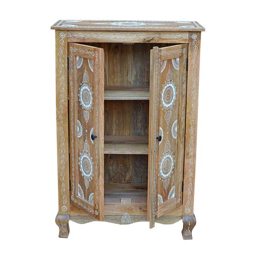 Sharma-buffet Avec 2 Portes En Manguier Brun Clair