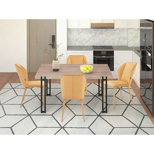 Wilma-chaise De Salle à Manger 2 Pk Mustard