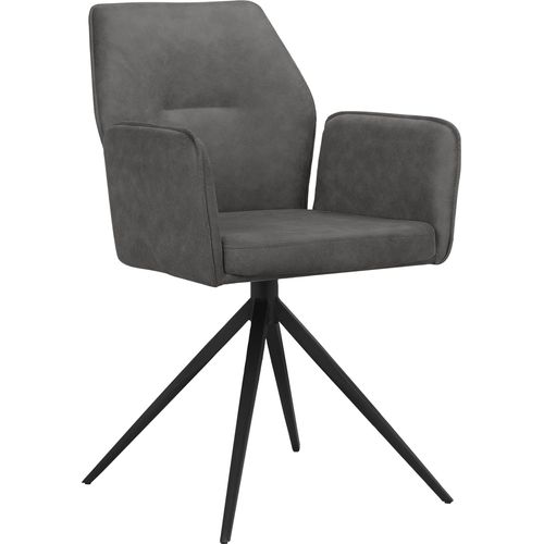 Capo-lot De 2 Chaises De Salle à Manger En Tissu Anthracite