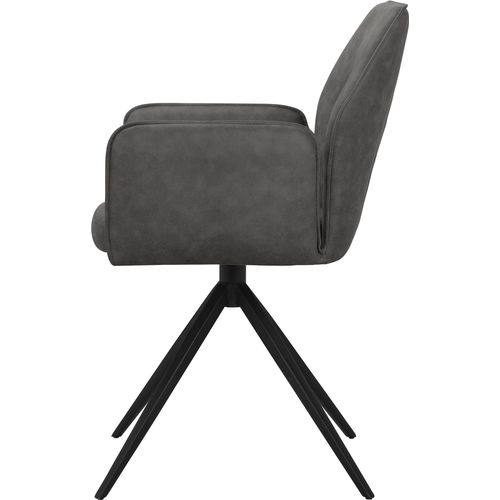 Capo-lot De 2 Chaises De Salle à Manger En Tissu Anthracite