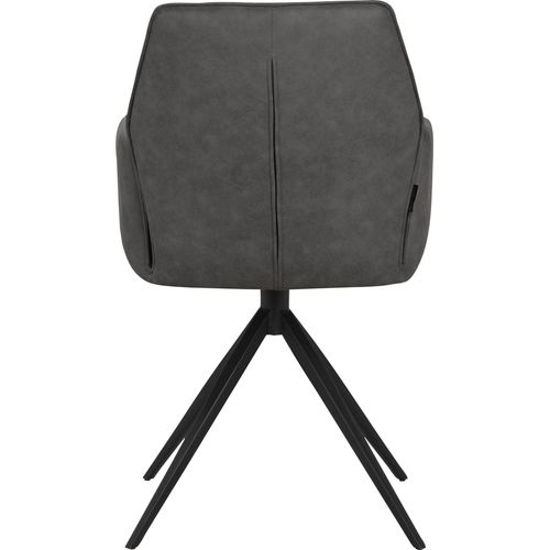 Capo-lot De 2 Chaises De Salle à Manger En Tissu Anthracite