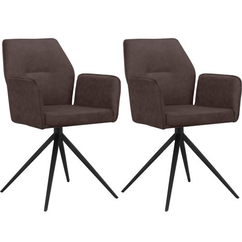 Capo-chaise De Salle à Manger 2 Pack Marron
