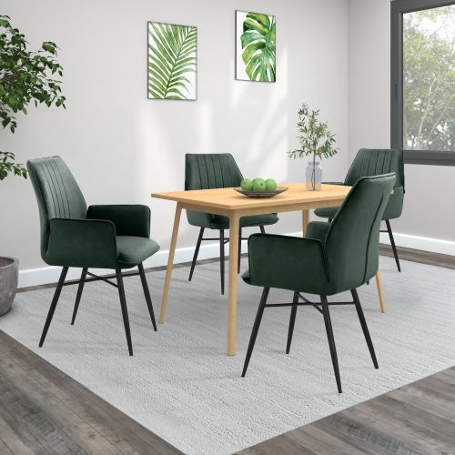 Anzo-chaise De Salle à Manger 2 Pk Vert Foncé