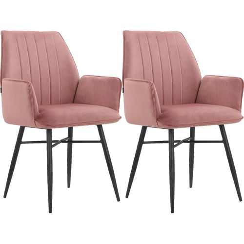 Anzo-chaise De Salle à Manger 2 Pk Rose