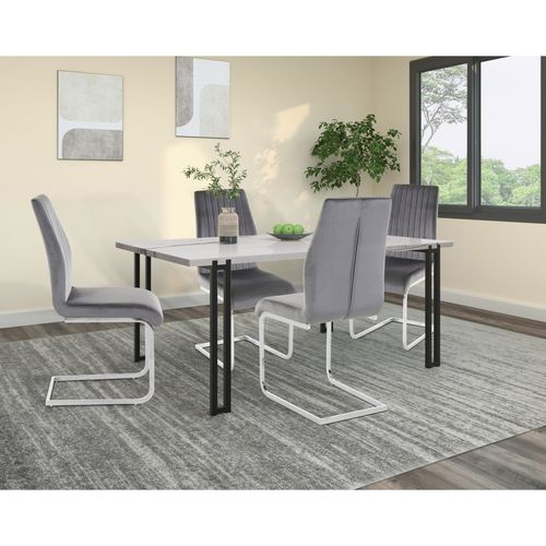 Greta-chaise De Salle à Manger 2 Pk Gris