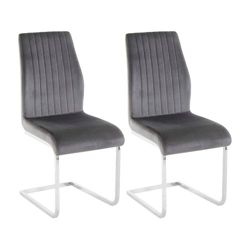 Greta-chaise De Salle à Manger 2 Pk Gris