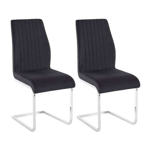 Greta-chaise De Salle à Manger 2 Pack Noir