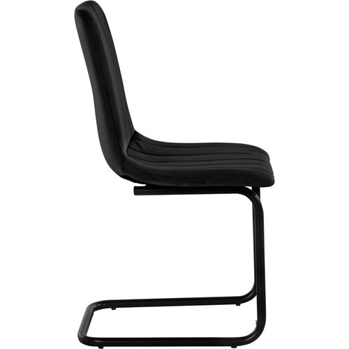 Marcela-lot De 2 Chaises De Salle à Manger En Velours Noir