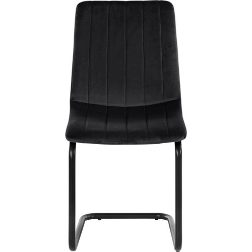 Marcela-lot De 2 Chaises De Salle à Manger En Velours Noir