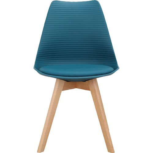 Armin-lot De 2 Chaises De Salle à Manger En Plastique Pétrole