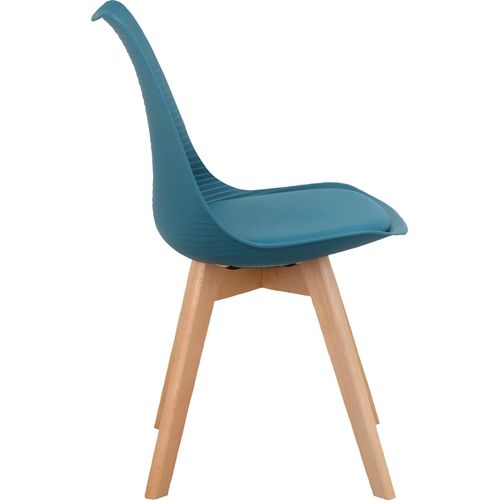 Armin-lot De 2 Chaises De Salle à Manger En Plastique Pétrole