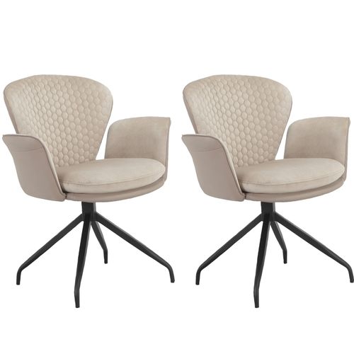 Lucia-chaise De Salle à Manger 2 Pk Taupe