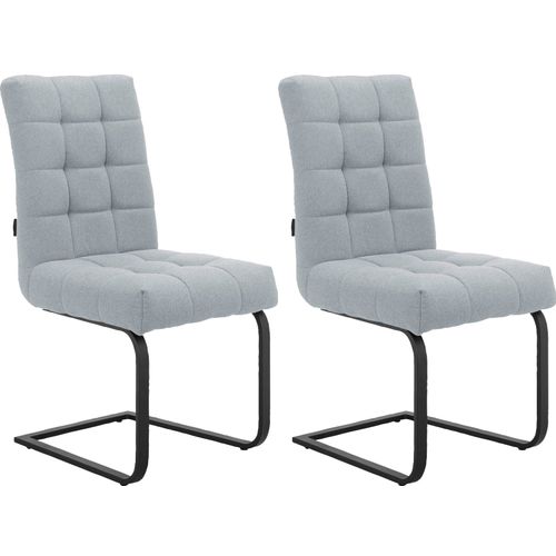 Terza-lot De 2 Chaises De Salle à Manger En Tissu Gris