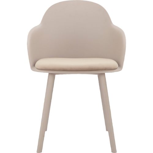 Seiko-lot De 2 Chaises De Salle à Manger En Plastique Beige