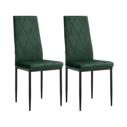 Melly-chaise De Salle à Manger 2 Pack Vert Foncé