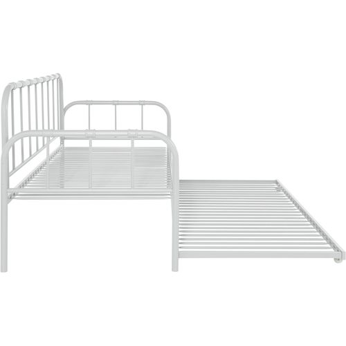 Aaron-lit De Jour En Métal Blanc 90x200