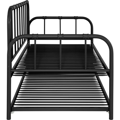 Aaron-lit De Jour En Métal Noir 90x200