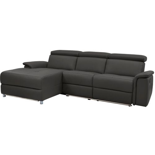 Pareli-canapé 3 Places Gauche Avec Fonction Électrique En Pu Marron