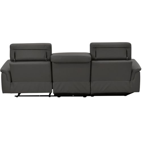 Pareli-canapé 3 Places Gauche Avec Fonction Électrique En Pu Marron