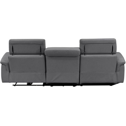 Pareli-canapé 3 Places Gauche Manuel En Tissu Solaire Anthracite