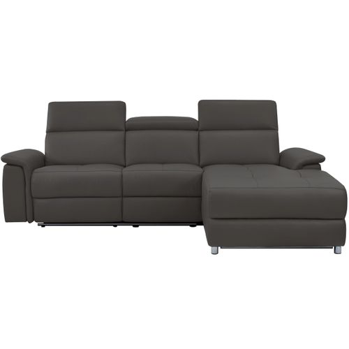 Pareli-canapé 3 Places Droit Avec Fonction Électrique En Pu Marron