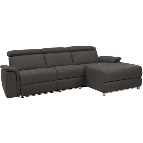 Pareli-canapé 3 Places Droit Avec Fonction Électrique En Pu Marron