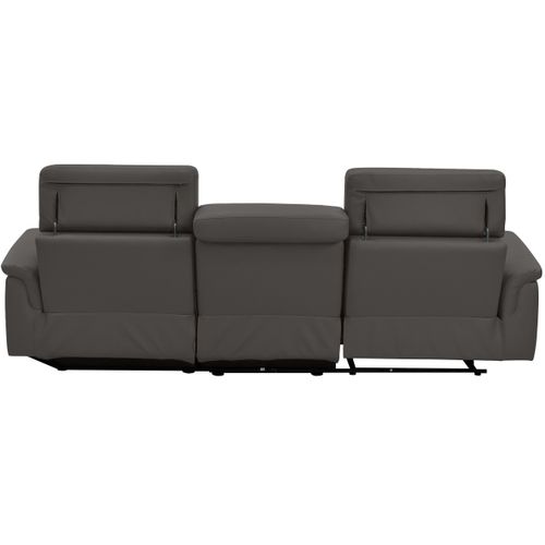 Pareli-canapé 3 Places Droit Avec Fonction Électrique En Pu Marron