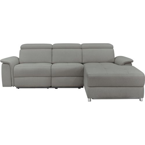 Pareli-canapé 3 Places Gauche Manuel En Tissu Gris