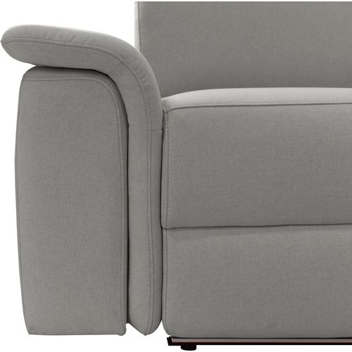 Pareli-canapé 3 Places Gauche Manuel En Tissu Gris