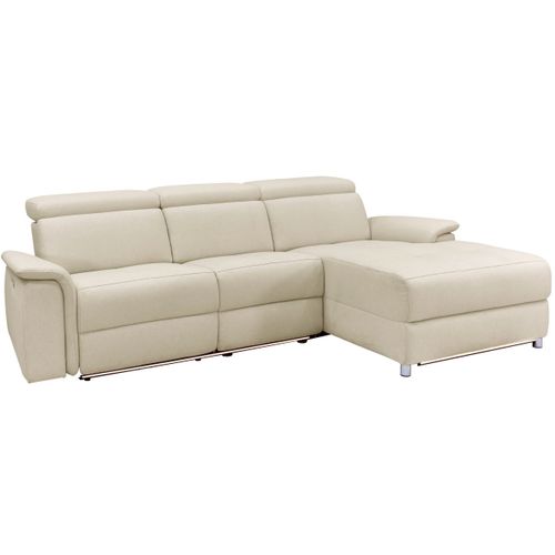 Pareli-canapé 3 Places Droit Avec Fonction Électrique En Tissu Sable