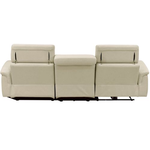 Pareli-canapé 3 Places Droit Avec Fonction Électrique En Tissu Sable