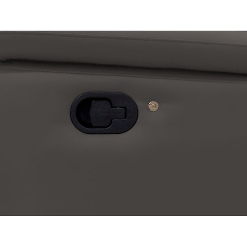 Pareli-canapé D'angle 3 Places Avec Fonction Manuelle En Pu Marron