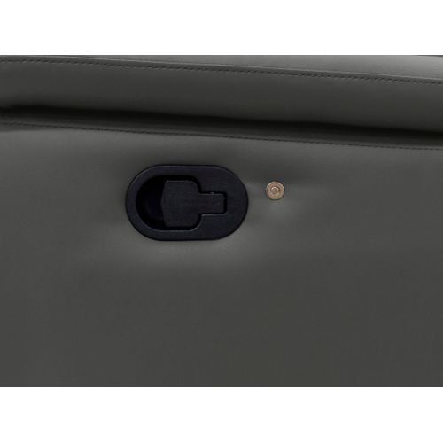 Pareli-canapé D'angle 3 Places Avec Fonction Manuelle En Pu Noir