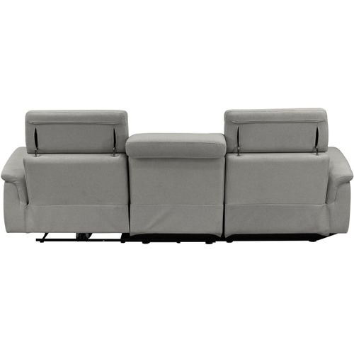 Pareli-canapé 3 Places Gauche Avec Fonction Manuelle En Tissu Gris