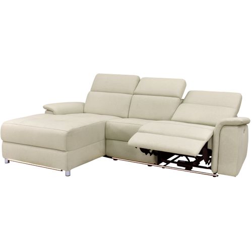 Pareli-canapé 3 Places Gauche Avec Fonction Manuelle En Tissu Sable