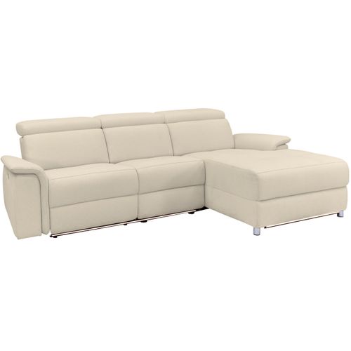 Pareli-canapé 3 Places Droit Avec Fonction Manuelle En Tissu Sable