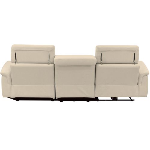 Pareli-canapé 3 Places Droit Avec Fonction Manuelle En Tissu Sable