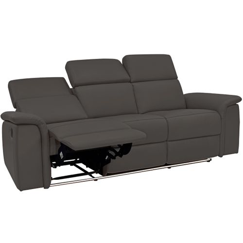 Pareli-canapé 3 Places Avec Fonction Électrique En Pu Marron