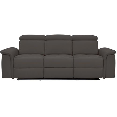 Pareli-canapé 3 Places Avec Fonction Électrique En Pu Marron