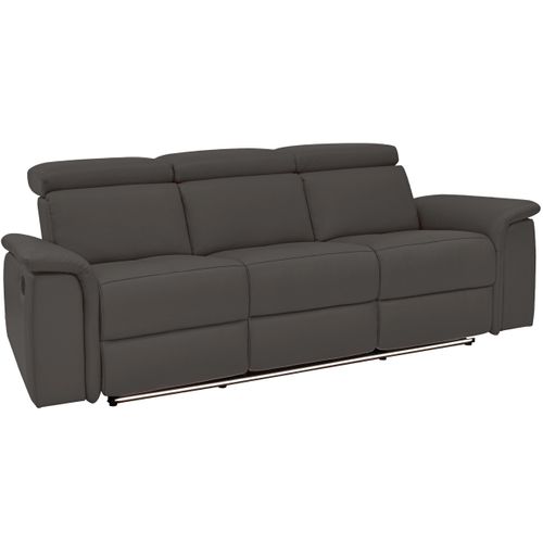 Pareli-canapé 3 Places Avec Fonction Électrique En Pu Marron