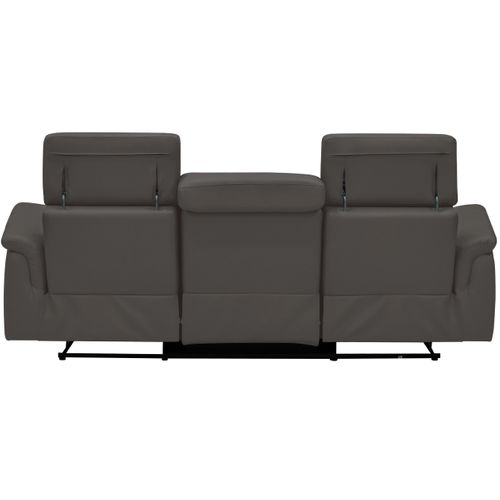 Pareli-canapé 3 Places Avec Fonction Électrique En Pu Marron