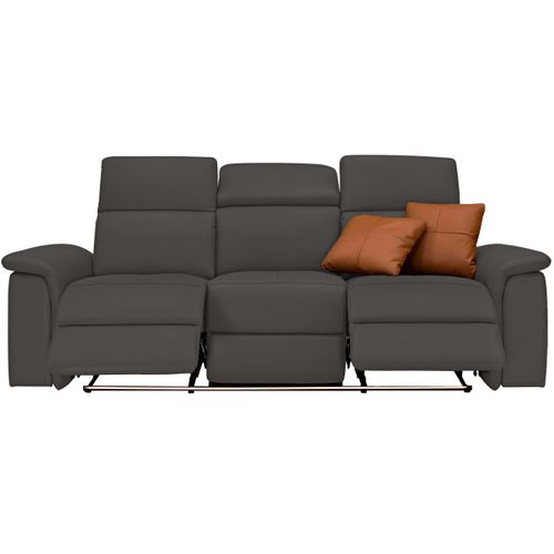 Pareli-canapé 3 Places Avec Fonction Électrique En Pu Marron